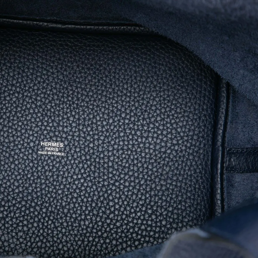 Hermès Clemence Picotin Lock 22 Blue Leather Very good - Model View
