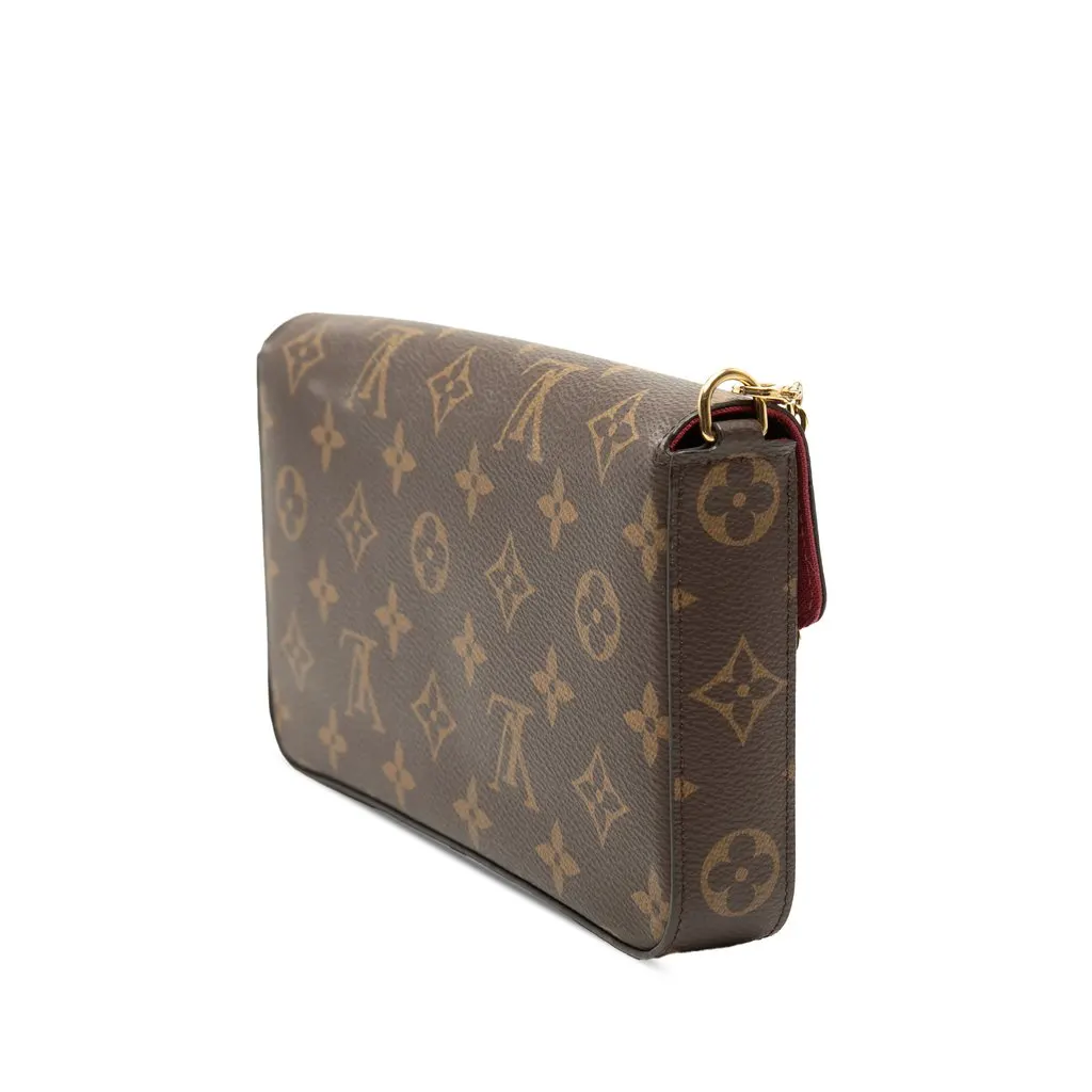 Louis Vuitton Monogram Pochette Felicie Brown Good - Back View