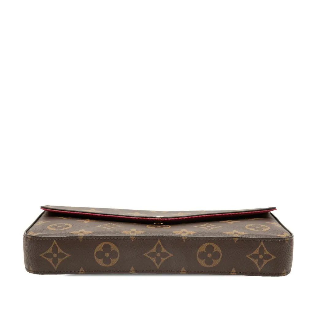Louis Vuitton Monogram Pochette Felicie Brown Good - Inside View