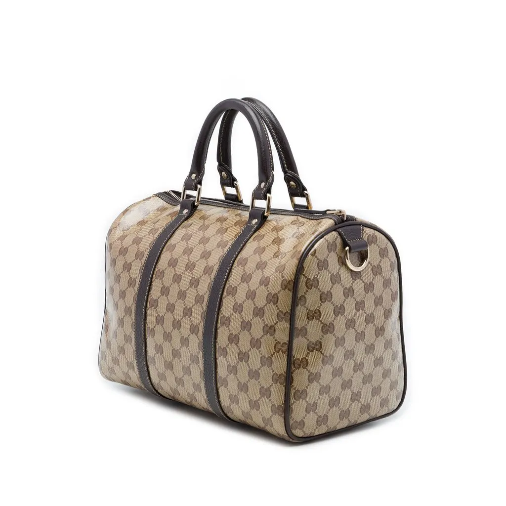 Gucci Medium GG Crystal Joy Boston Bag Beige Very good - Back View
