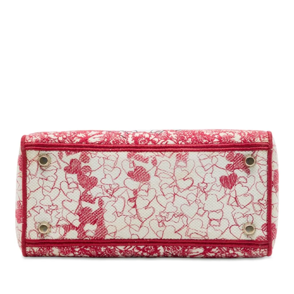Dior DiorAmour Medium Embroidered Canvas Royale Lady D Lite Red Canvas Very good - Inside View