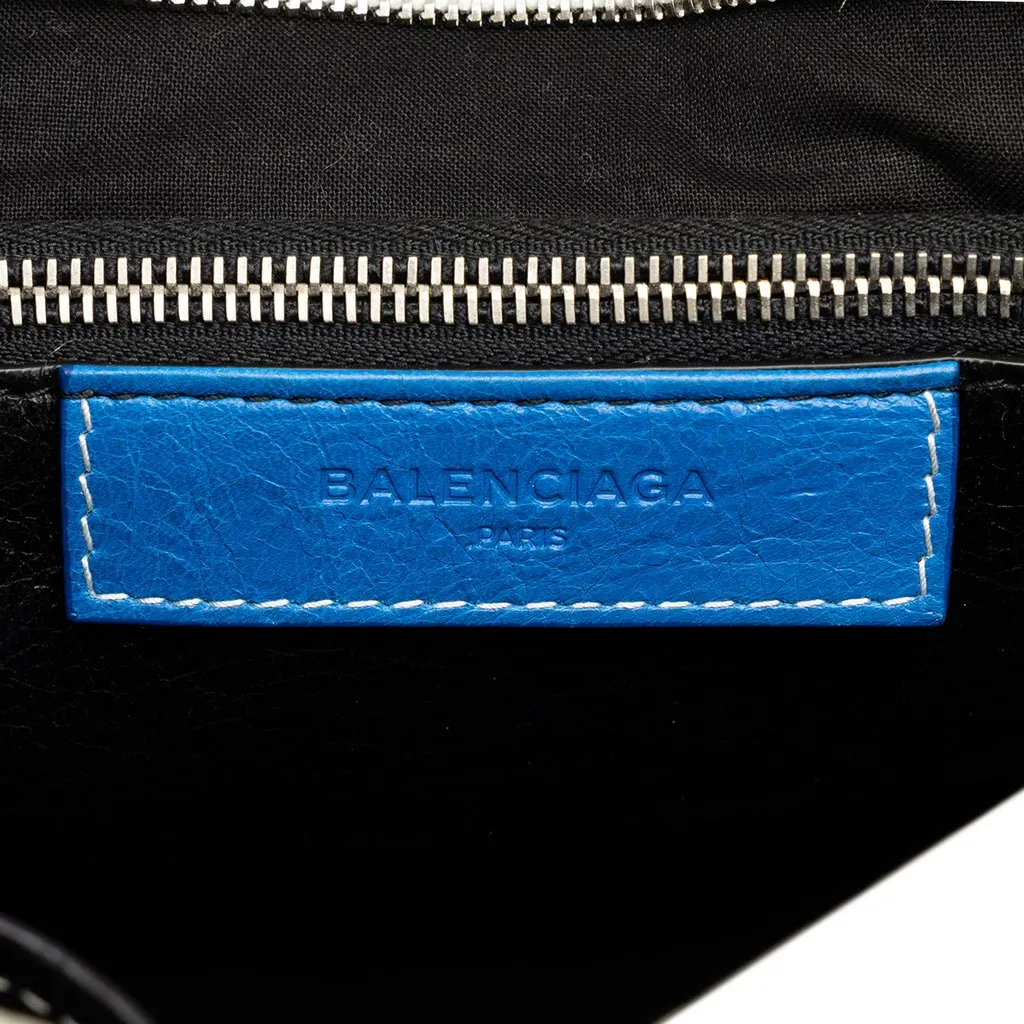 Balenciaga Lambskin Bazar Shopper Satchel S Blue Leather Very good - Box View