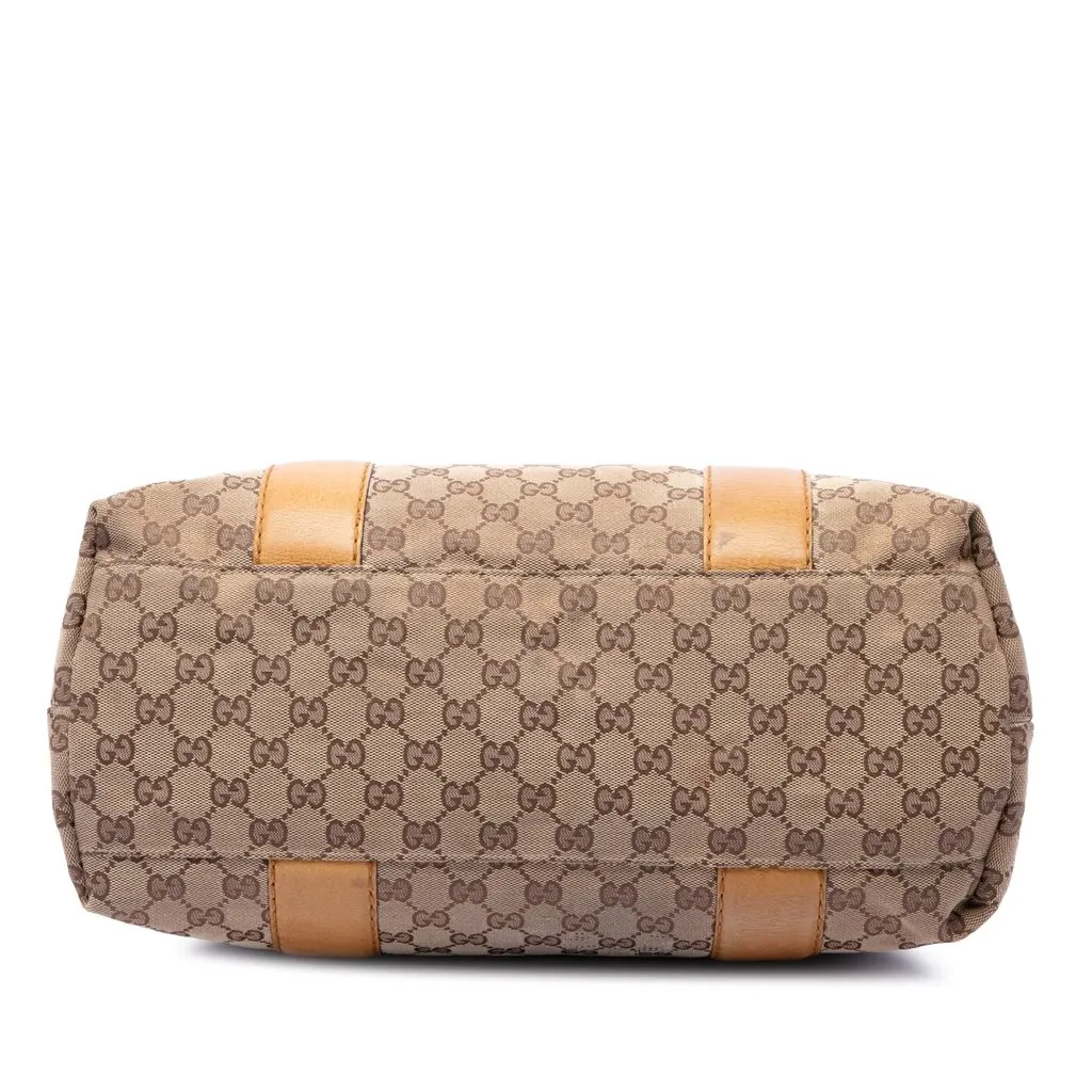 Gucci Medium GG Canvas Bamboo Libeccio Tote Beige Very good - Inside View