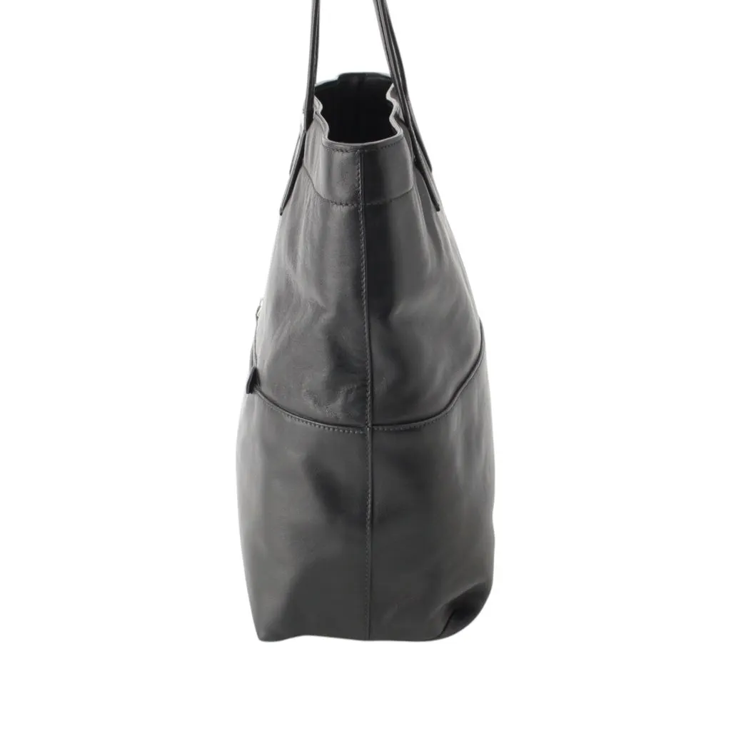 Miu Miu Vitello Soft Calf Shopping Tote Black Leather Very good - Inside View
