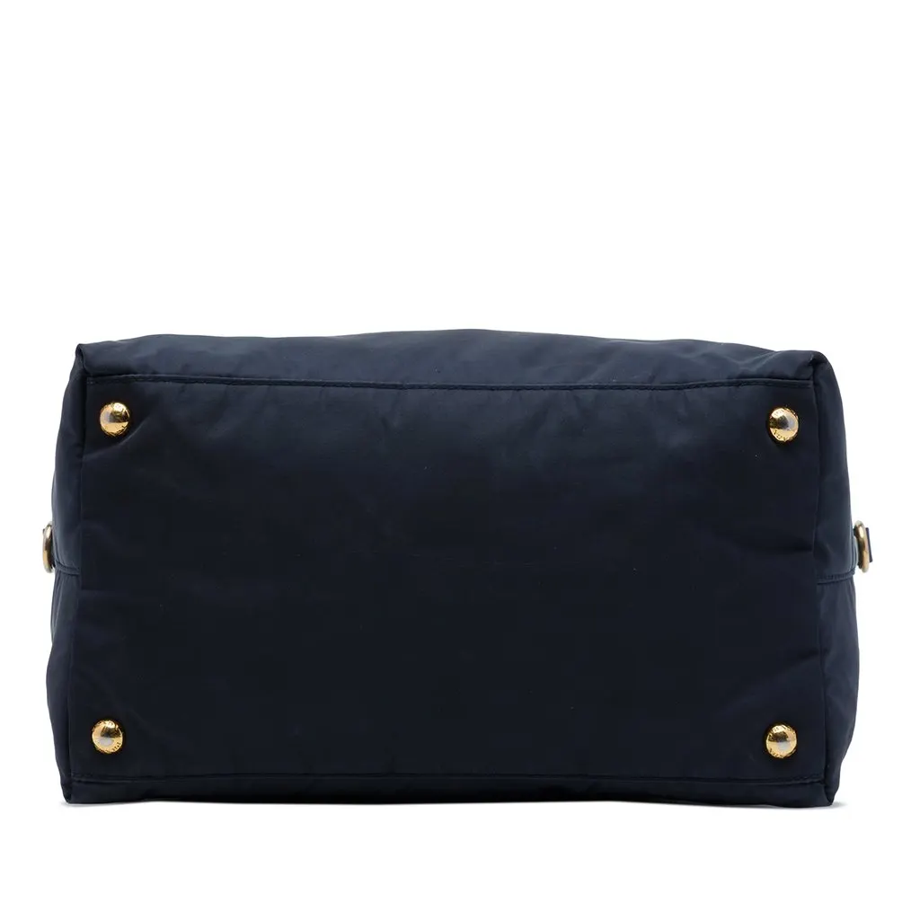 Prada Saffiano Trimmed Tessuto Satchel Blue Polyamide Very good - Inside View