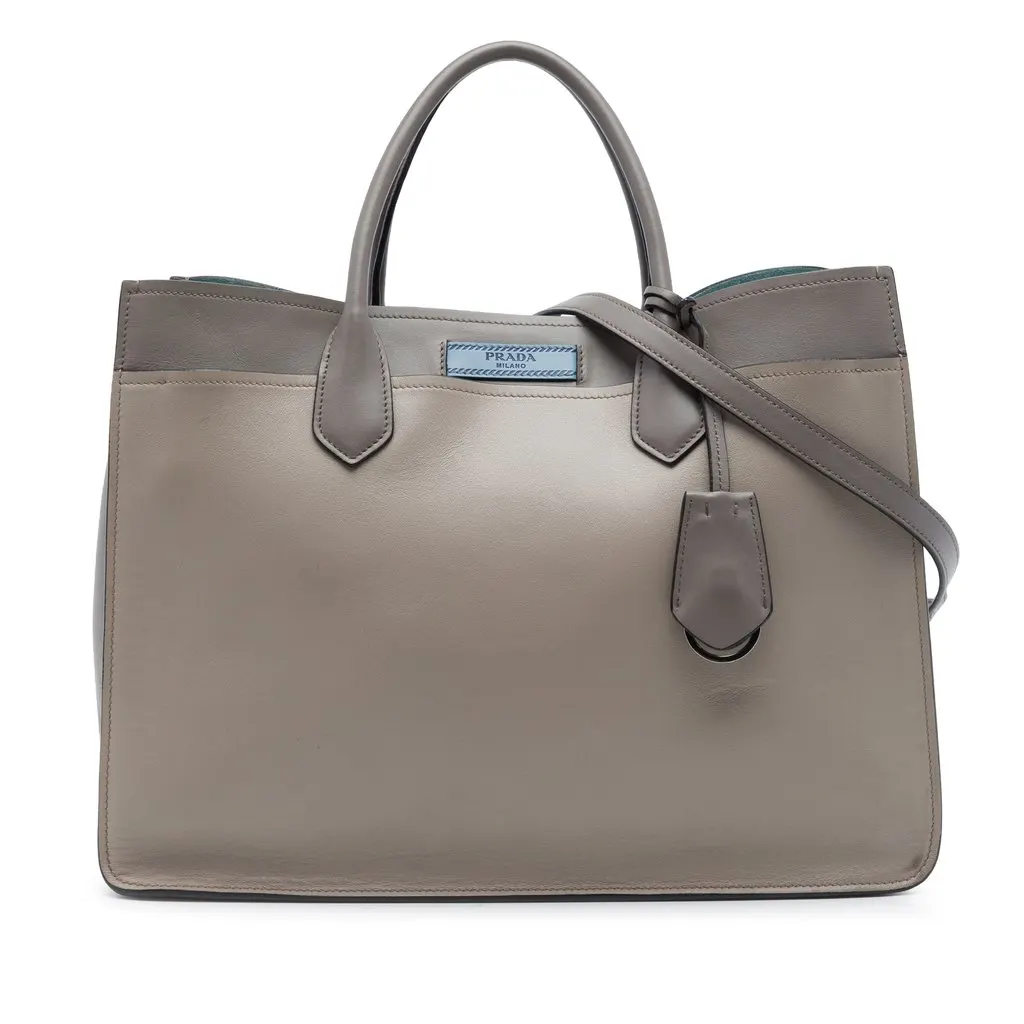 Prada City Calf Etiquette Satchel MultiColor Leather Very good - Front View