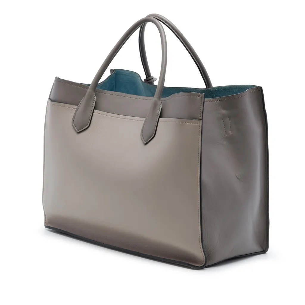Prada City Calf Etiquette Satchel MultiColor Leather Very good - Back View