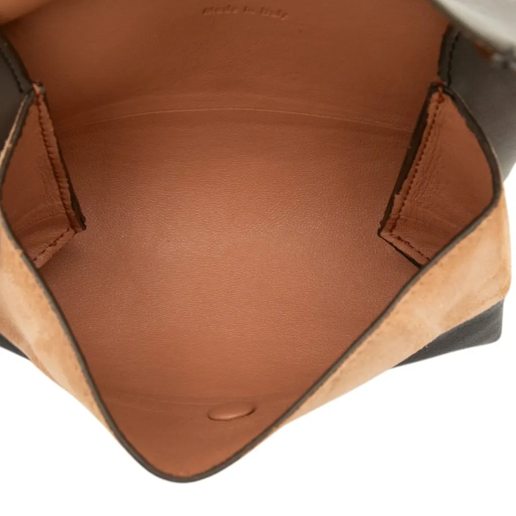 Celine Bicolor Leather All Soft Pouch Brown Leather Very good - Model View