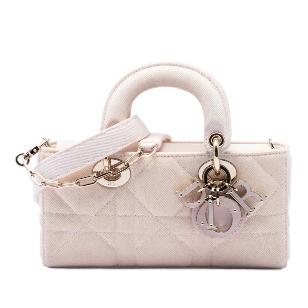 Dior Small Denim Macrocannage Lady D Joy Pink Very good - Front View