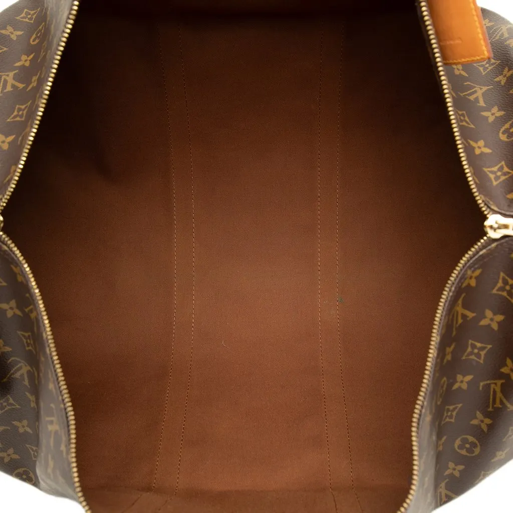 Louis Vuitton Monogram Keepall Bandouliere 60 Brown Good - Model View