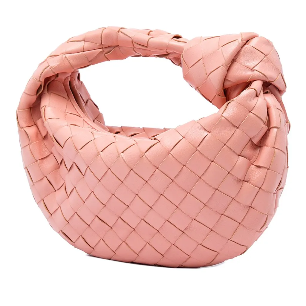 Bottega Veneta Mini Nappa Intrecciato Jodie Pink Leather Very good - Back View