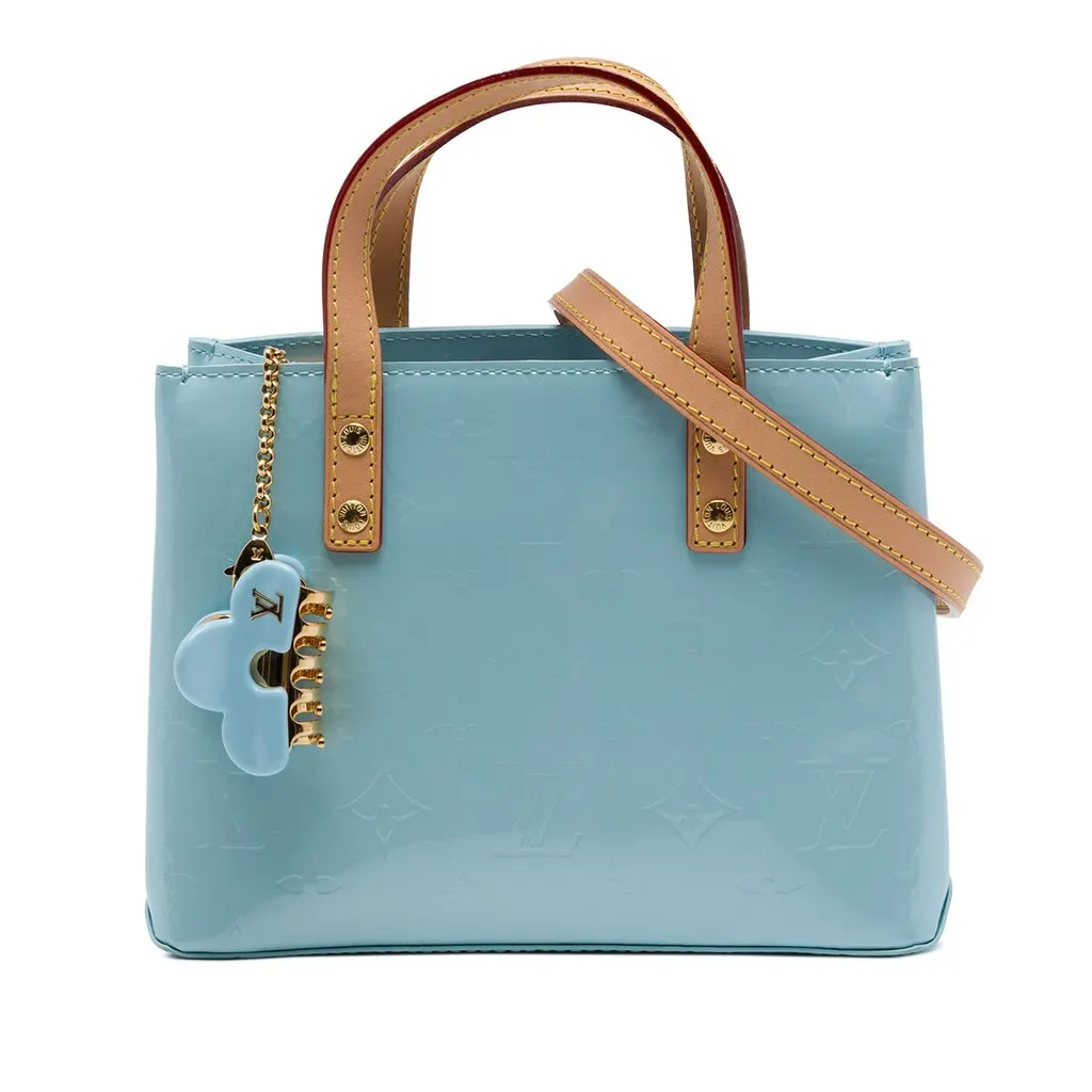Louis Vuitton Monogram Vernis Reade PM Blue Leather Very good - Front View