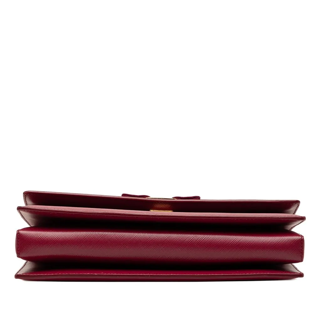 Salvatore Ferragamo Medium Leather Vara Ginny Crossbody Red Leather Very good - Inside View