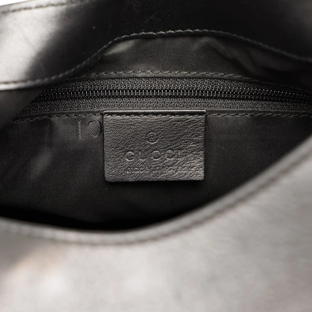 Gucci Calfskin Bamboo Shoulder Bag Black Leather Good - Box View
