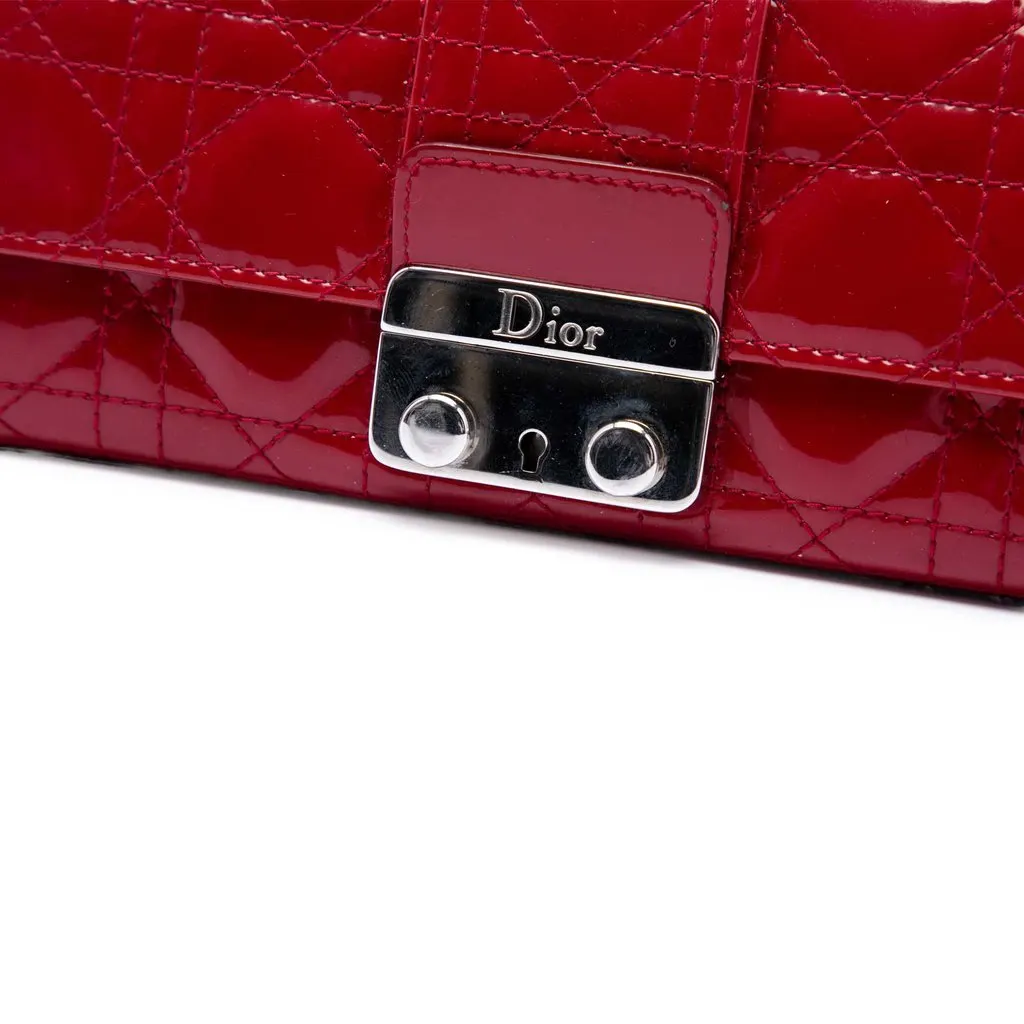 Dior Patent Cannage Miss Dior Wallet on Chain Red Leather Very good - Box View