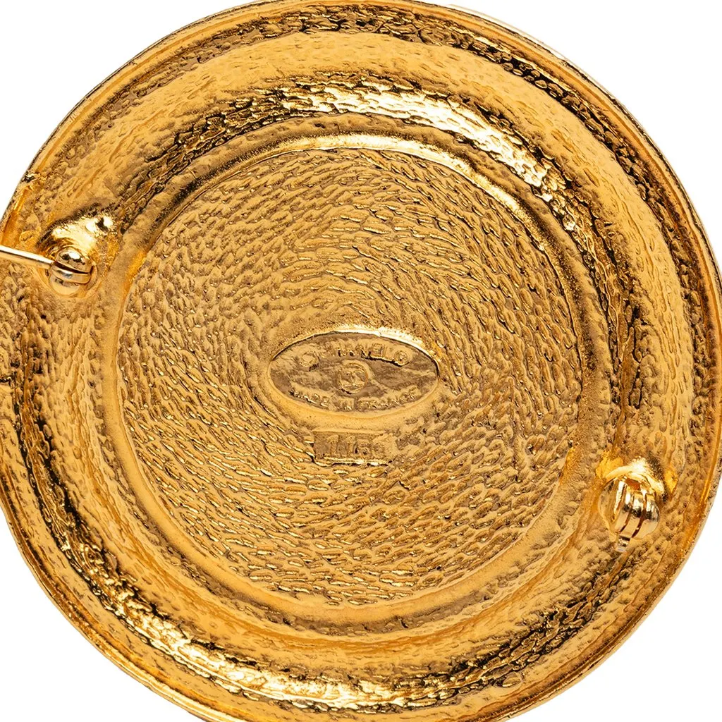 Chanel Gold Plated 31 Rue Cambon Medallion Pin Brooch Gold Metal Very good - Inside View