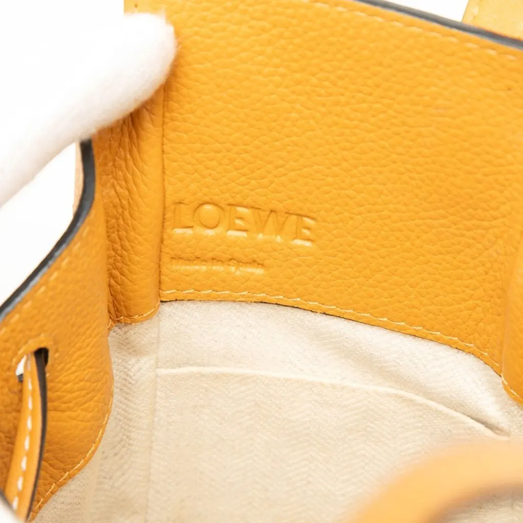 Loewe Mini Leather Drawstring Hammock Bag Orange Leather Good - Box View