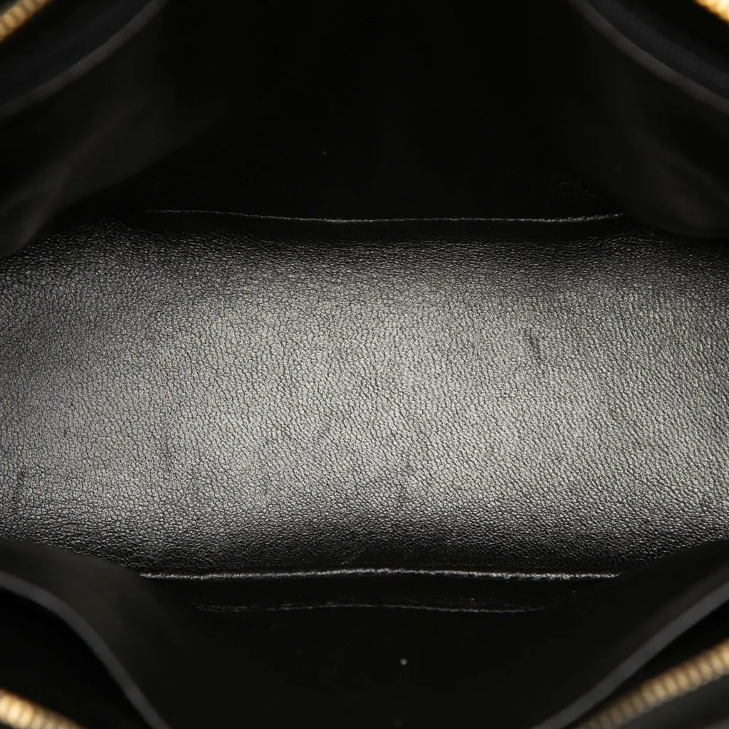 Chanel Quilted Lambskin Shoulder Bag Black Leather Very good - Model View