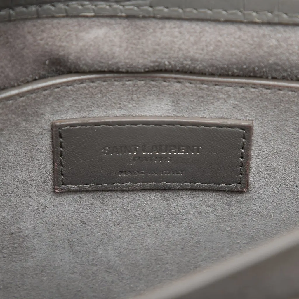 Saint Laurent Large Croc Embossed Leather Monogram Sunset Crossbody MultiColor Leather Very good - Box View