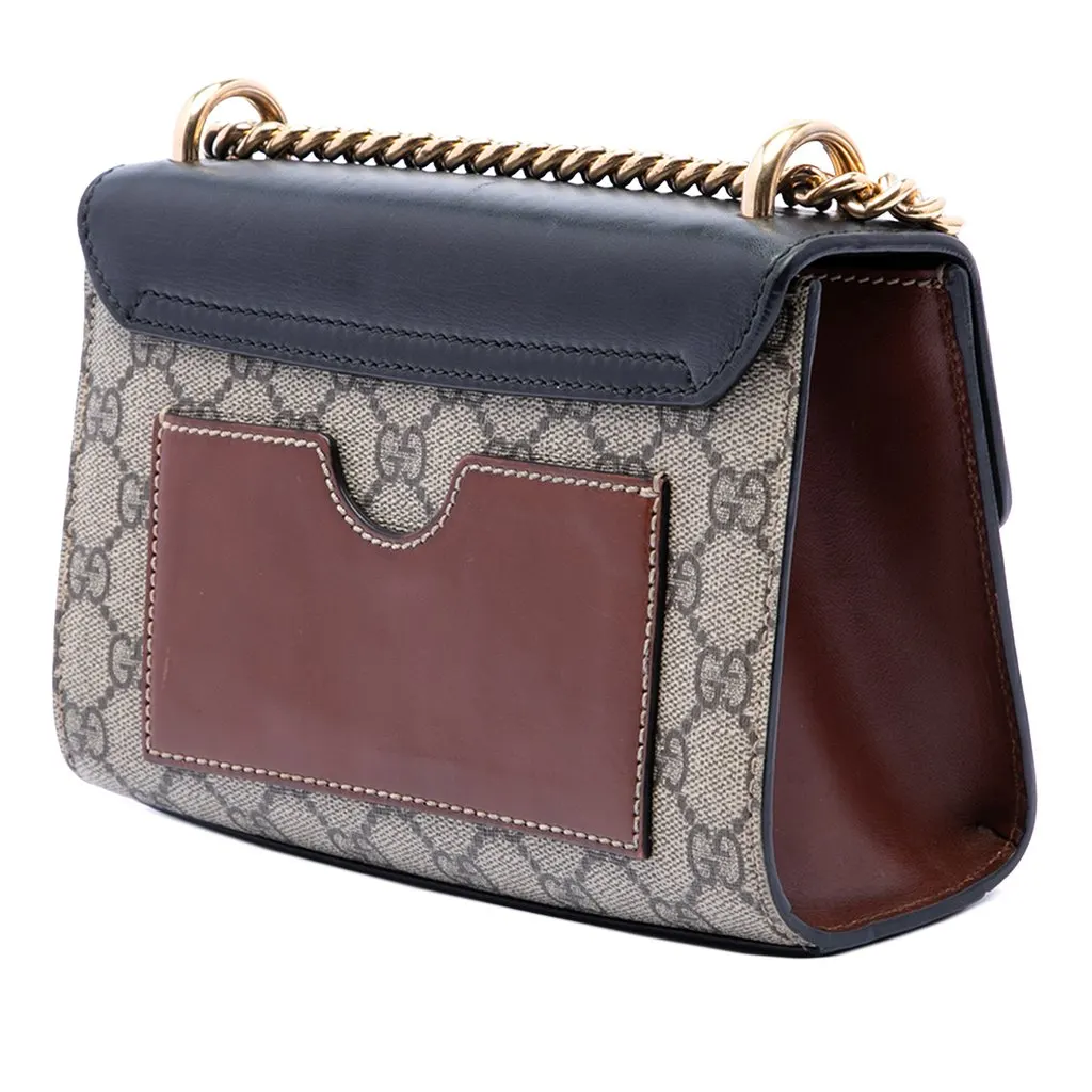 Gucci Small GG Supreme Padlock Crossbody Beige Very good - Back View