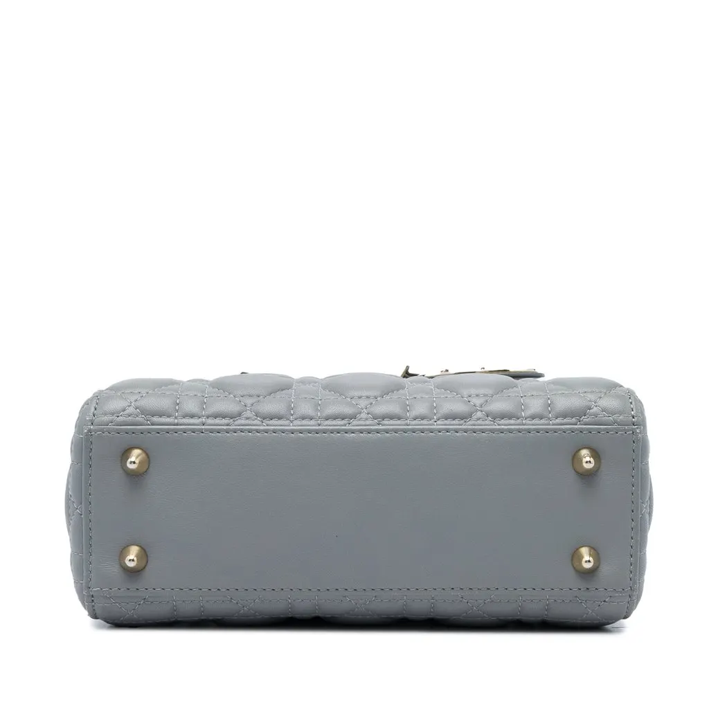 Dior Small Lambskin Cannage MyABCDior Lady Dior Grey Leather Very good - Inside View