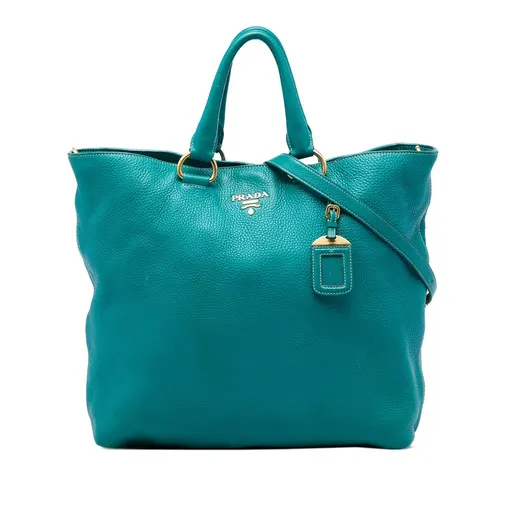 Prada Vitello Daino Open Convertible Tote