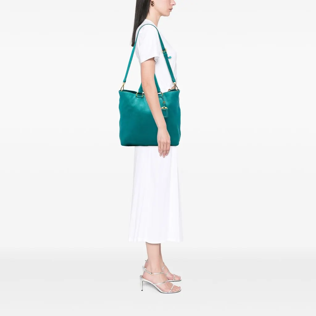Prada Vitello Daino Open Convertible Tote Blue Leather Good - Box View