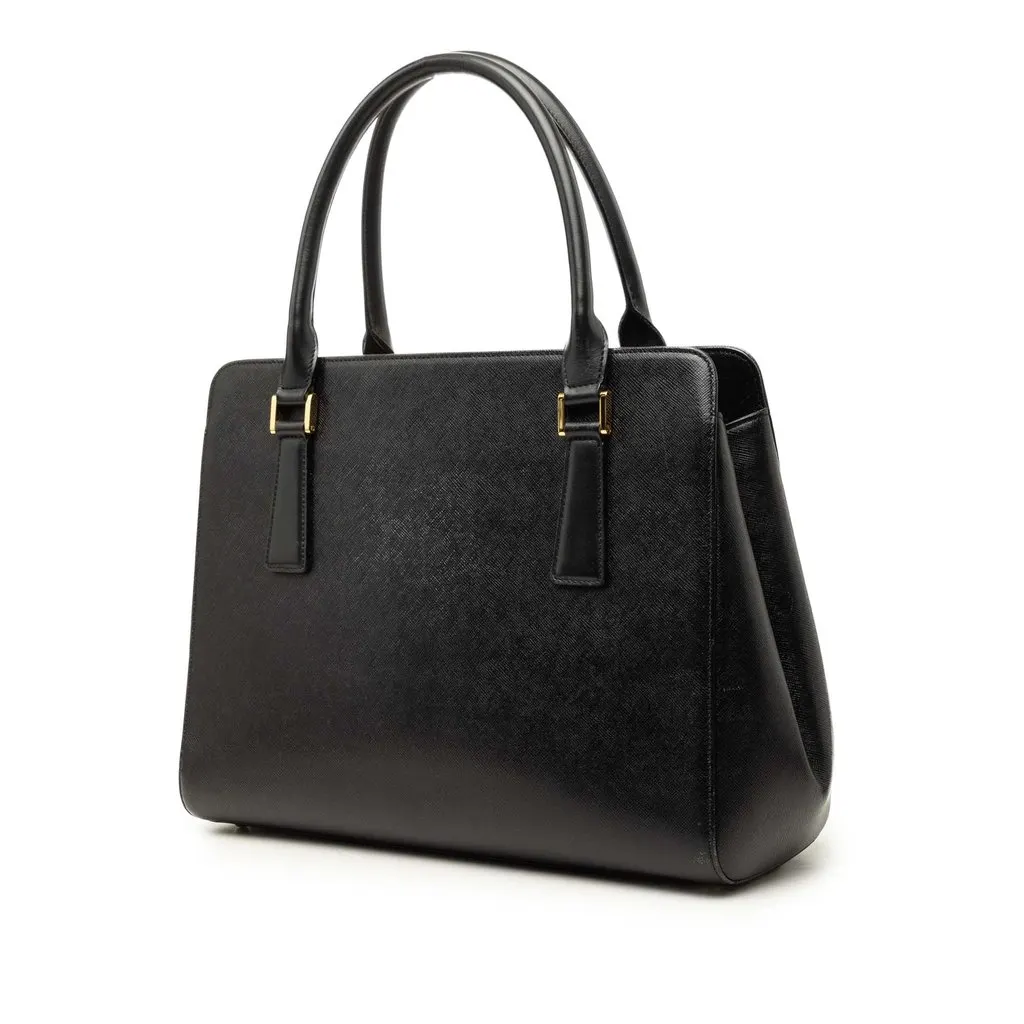 Burberry Leather Handbag Black Leather Very good - Back View