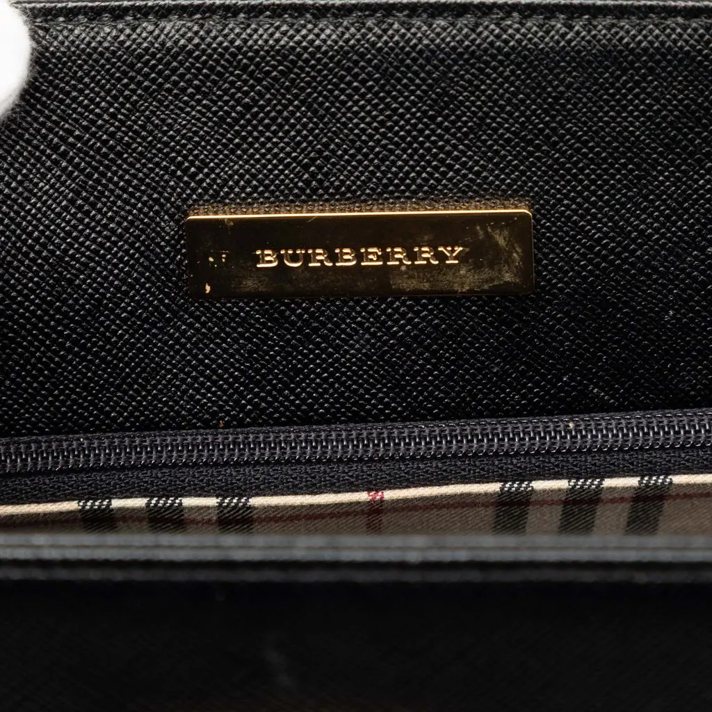 Burberry Leather Handbag Black Leather Very good - Box View