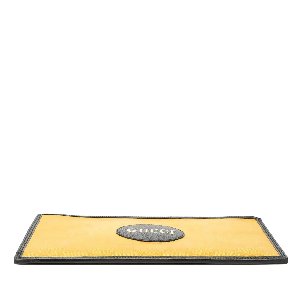 Gucci GG Nylon Off The Grid Clutch Yellow Polyamide Very good - Inside View