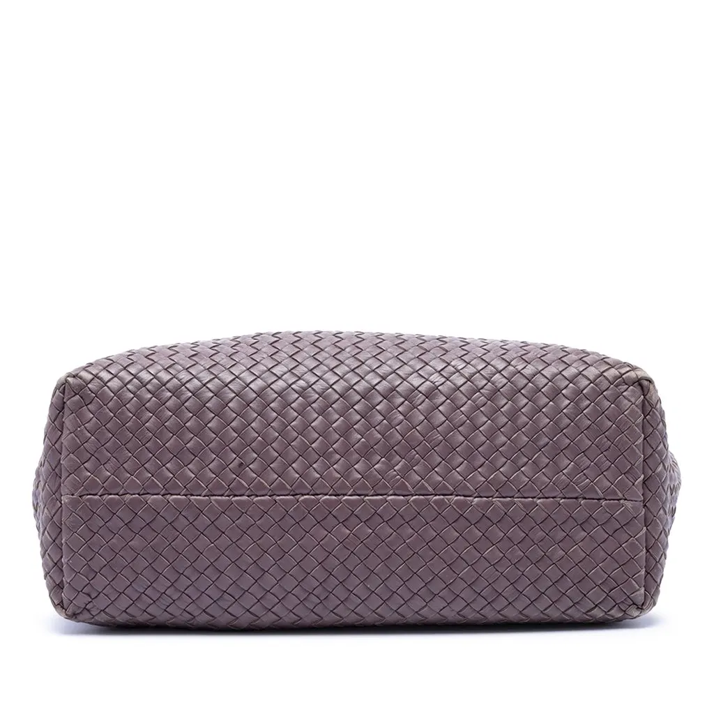 Bottega Veneta Limited Edition Medium Lambskin Intreccio Cabat Tote Purple Leather Very good - Inside View