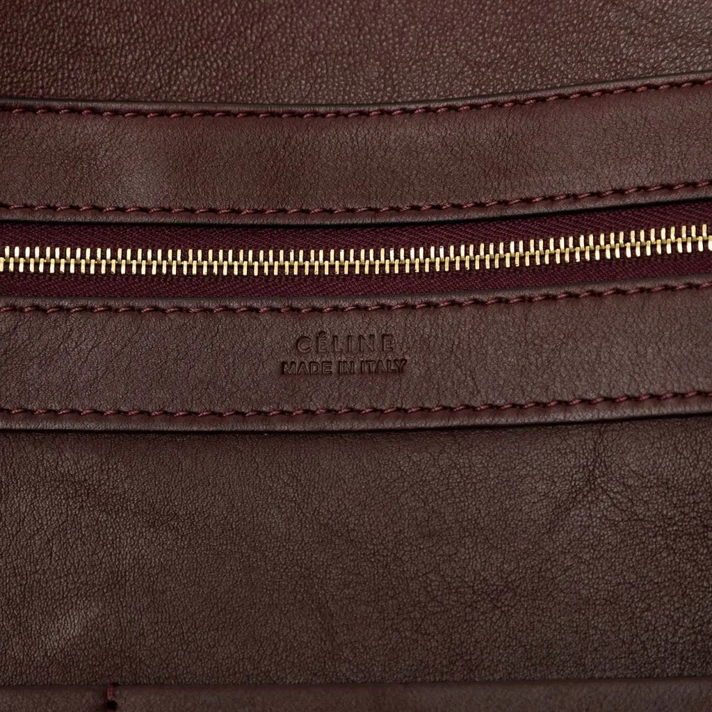 Celine Large Bicolor Suede and Calfskin Phantom Cabas Tote Red Leather Very good - Box View