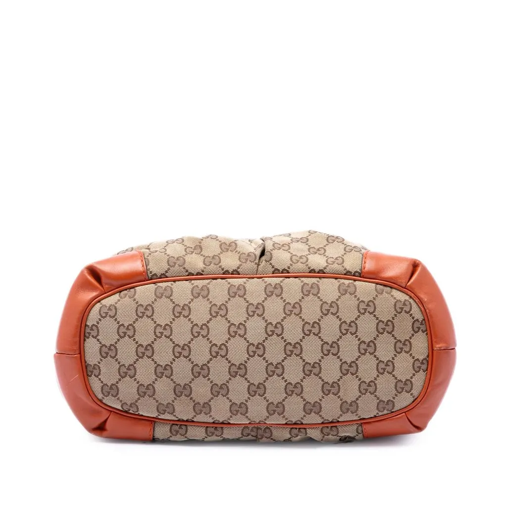 Gucci GG Canvas Sukey Satchel Beige Good - Inside View