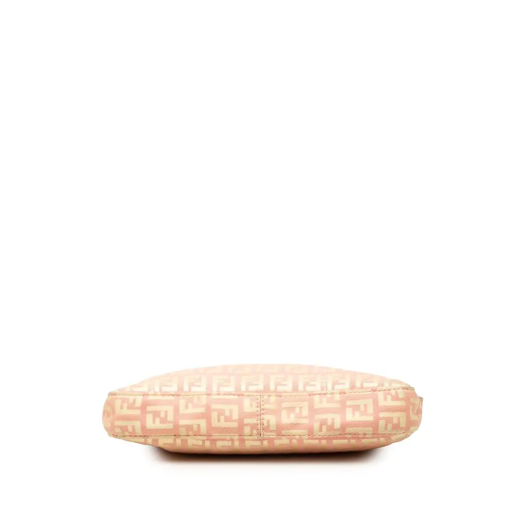 Fendi Zucchino Canvas Pochette Pink Canvas Good - Inside View