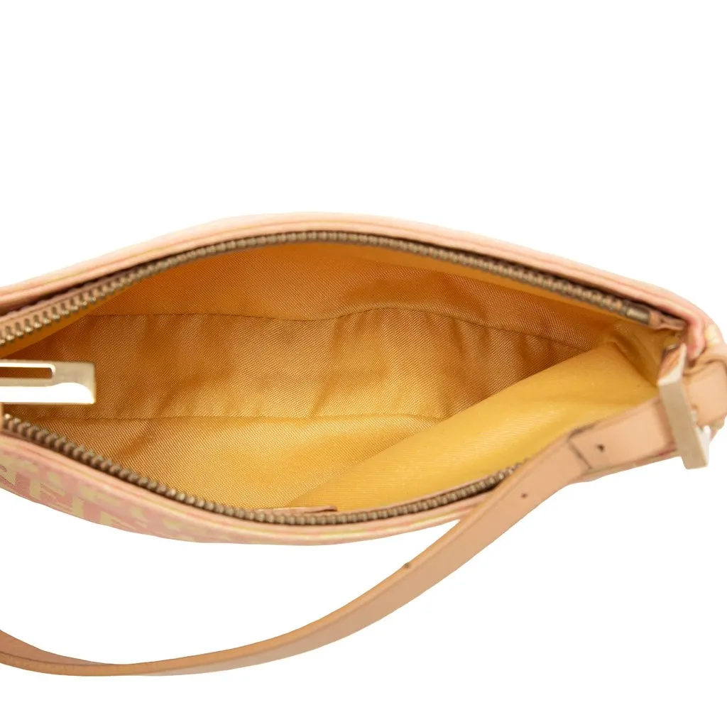 Fendi Zucchino Canvas Pochette Pink Canvas Good - Model View
