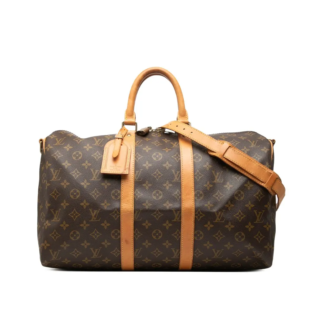 Louis Vuitton Monogram Keepall Bandouliere 45 Brown Canvas Very good - Front View