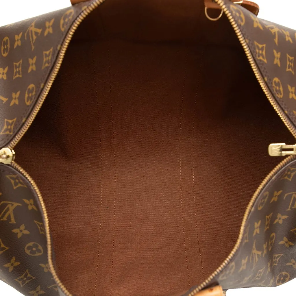 Louis Vuitton Monogram Keepall Bandouliere 45 Brown Canvas Very good - Model View