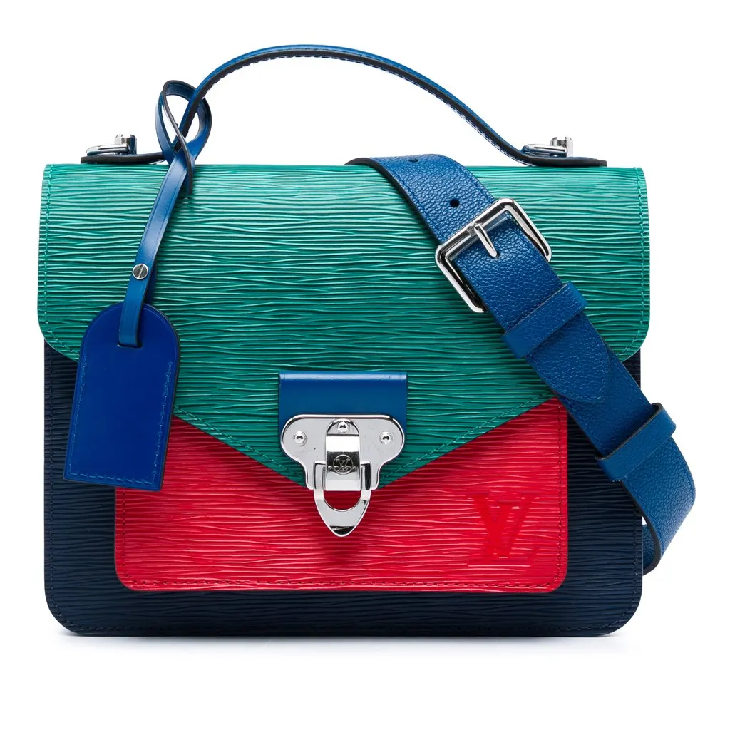 Louis Vuitton Multicolor Epi Neo Monceau Green Leather Very good - Front View