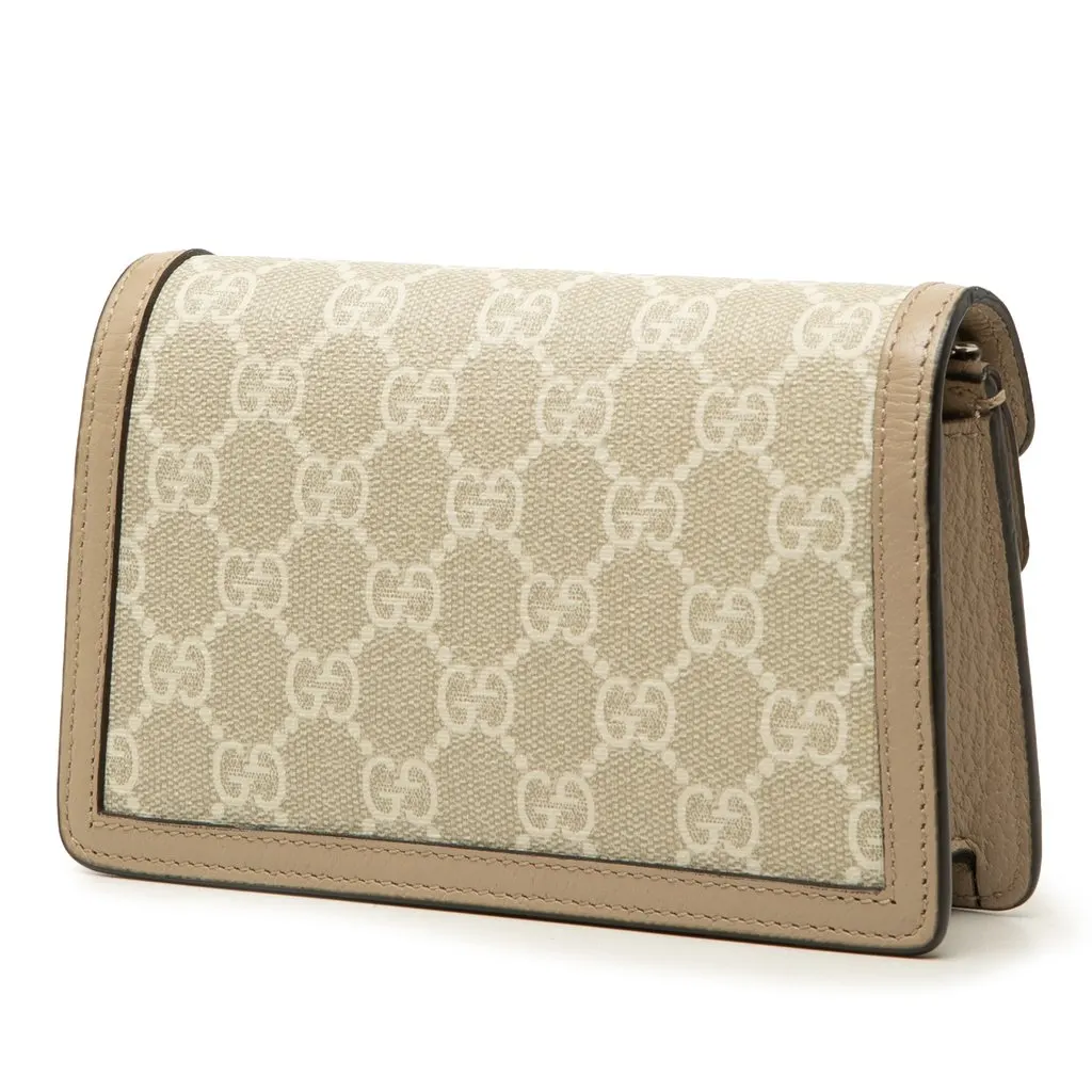 Gucci Mini GG Supreme Dionysus Crossbody Beige Canvas Very good - Back View