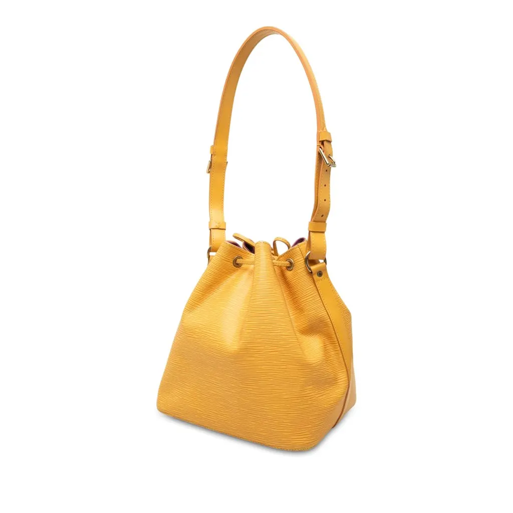 Louis Vuitton Epi Petit Noe Yellow Leather Good - Back View