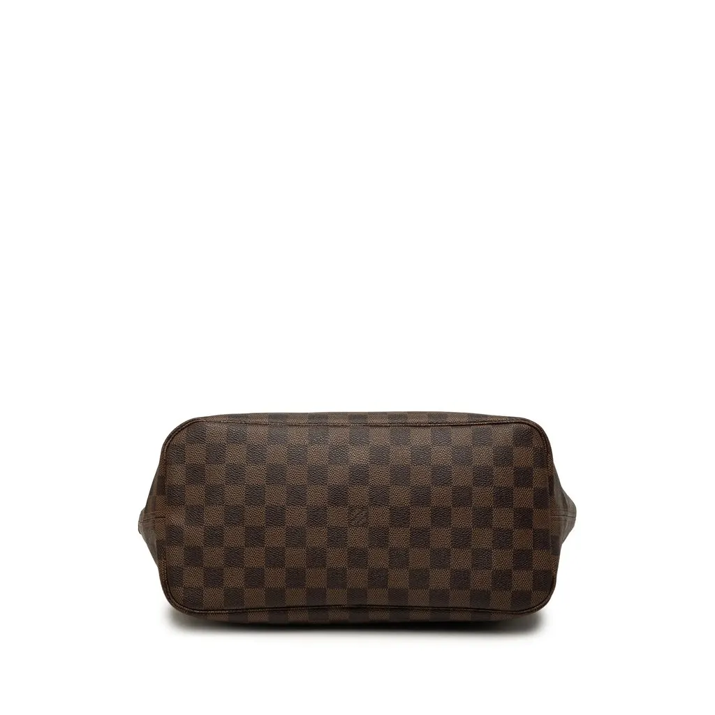 Louis Vuitton Damier Ebene Neverfull MM Brown Canvas Good - Inside View