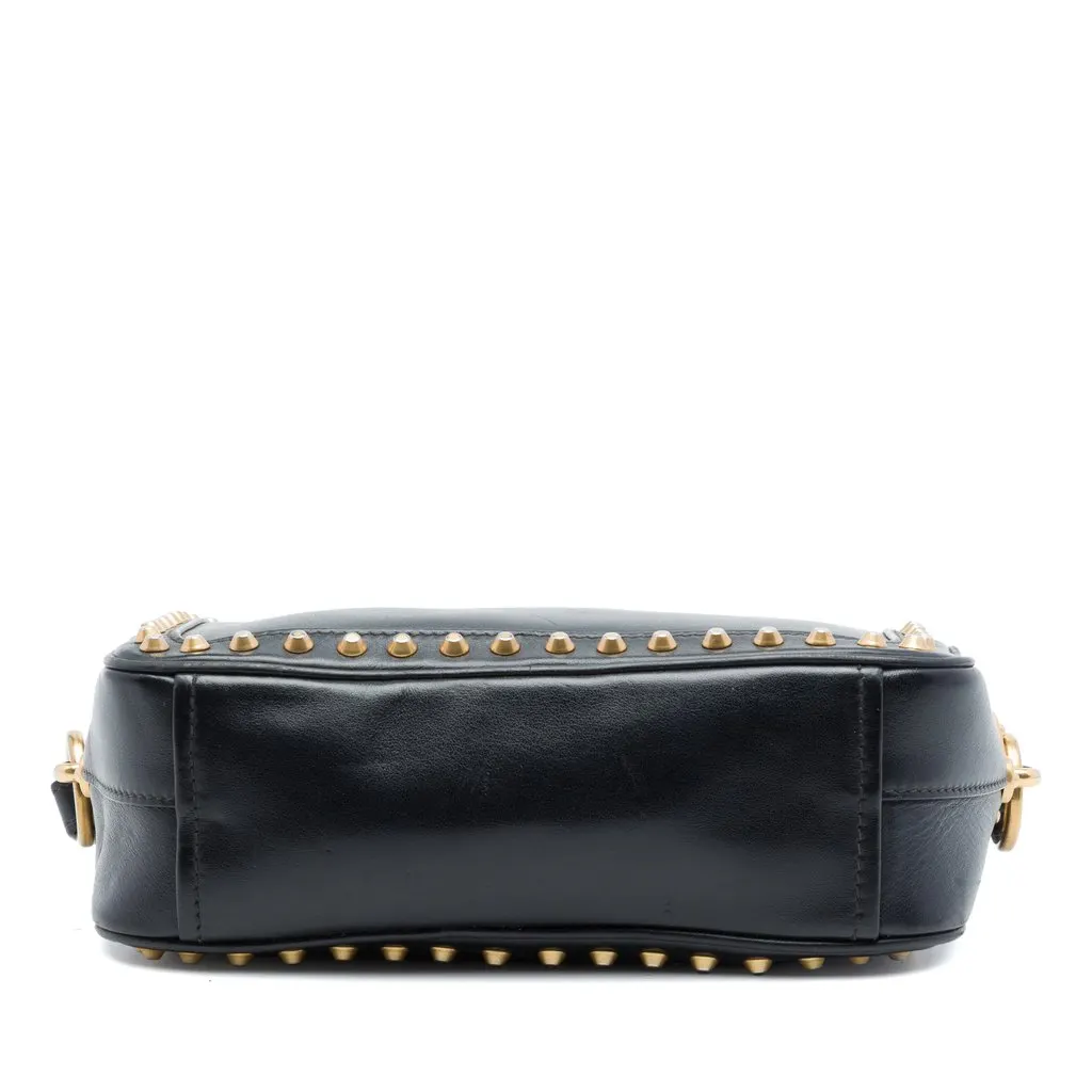 Prada City Calf Studded Camera Bag Black Leather Very good - Inside View
