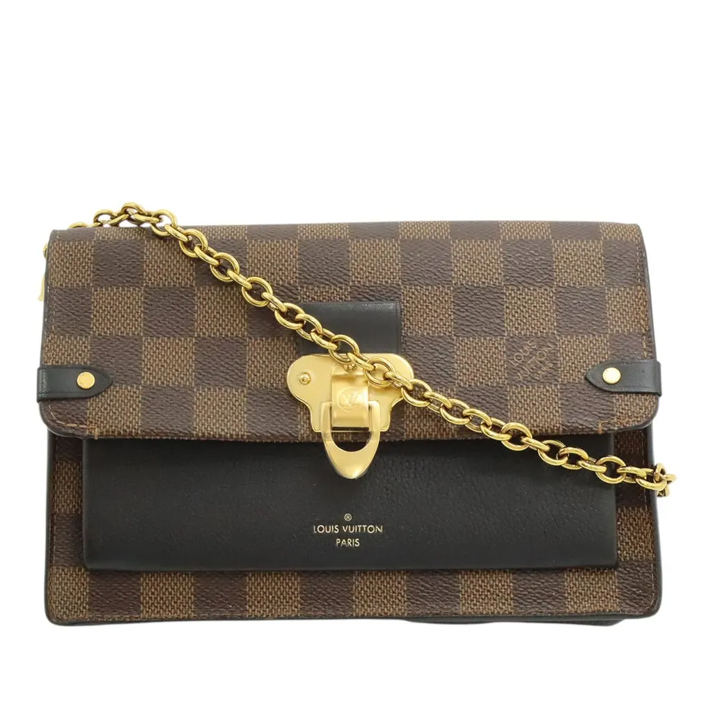 Louis Vuitton Damier Ebene Vavin Wallet on Chain Brown Very good - Front View