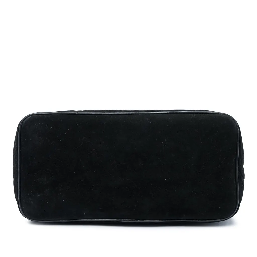 Chanel Suede Medallion Tote Black Leather Very good - Inside View