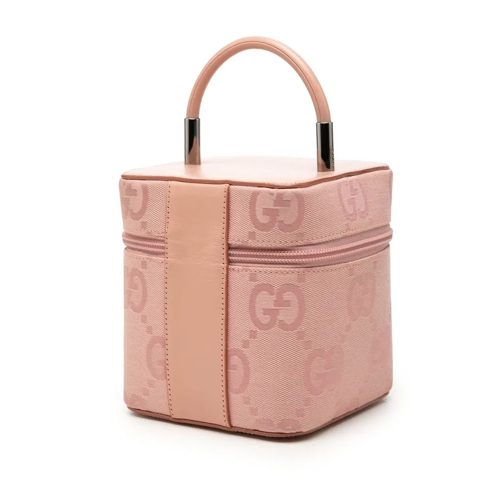 Gucci Mini GG Canvas Vanity Bag Pink Very good - Back View