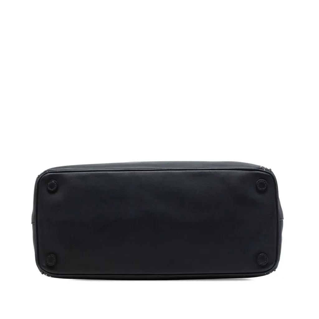 Prada Medium City Calf Hand Stitched Galleria Double Zip Satchel Black Leather Very good - Inside View