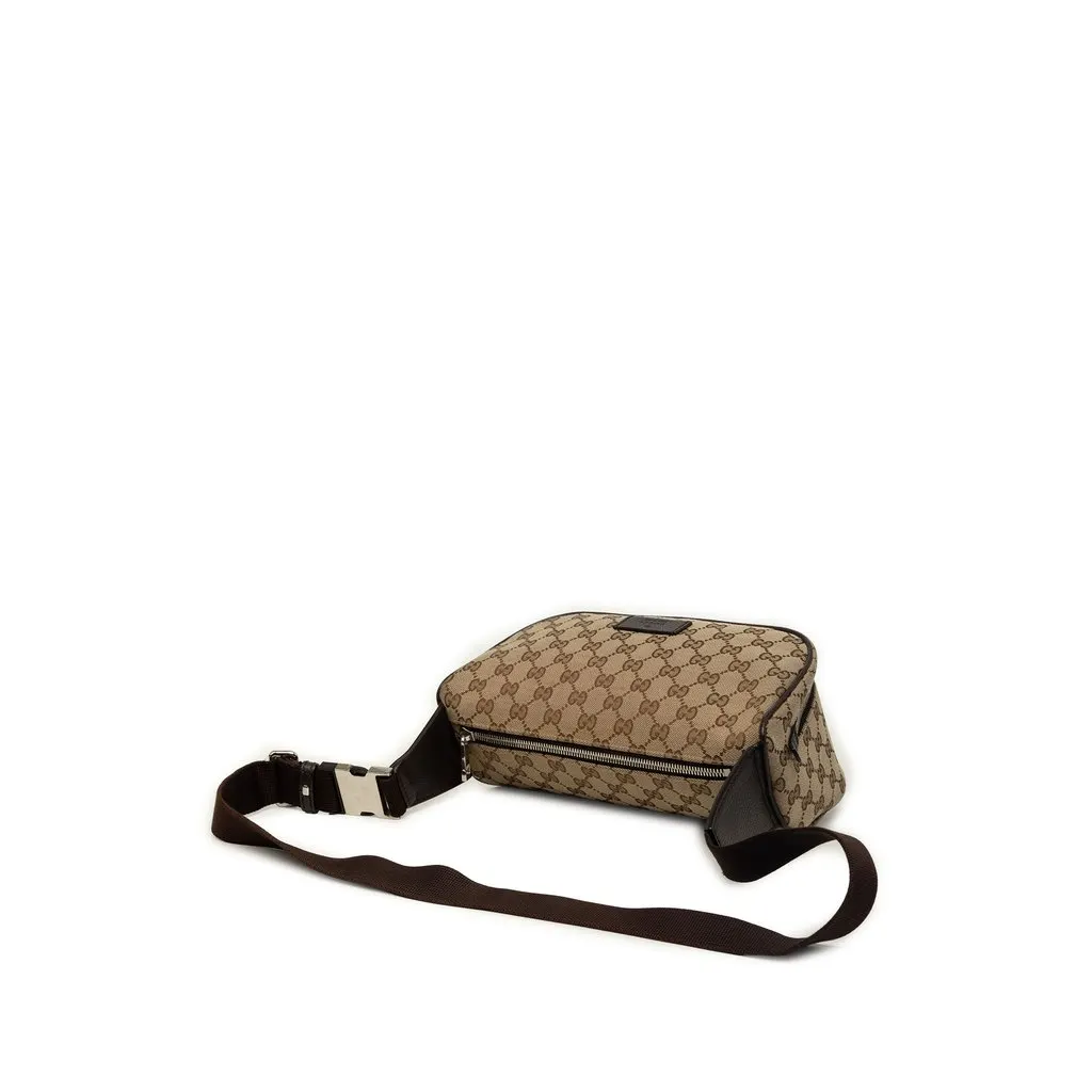 Gucci GG Canvas Waist Pouch Beige Very good - Back View
