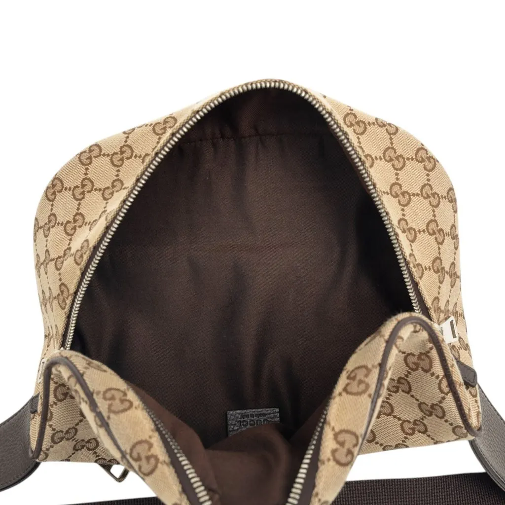 Gucci GG Canvas Waist Pouch Beige Very good - Model View
