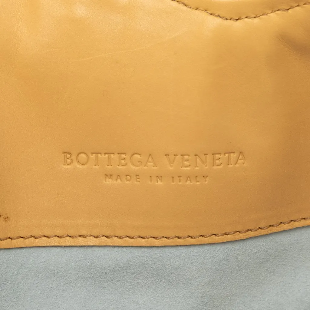 Bottega Veneta Embroidered Nappa Intrecciato Tote Yellow Leather Very good - Box View