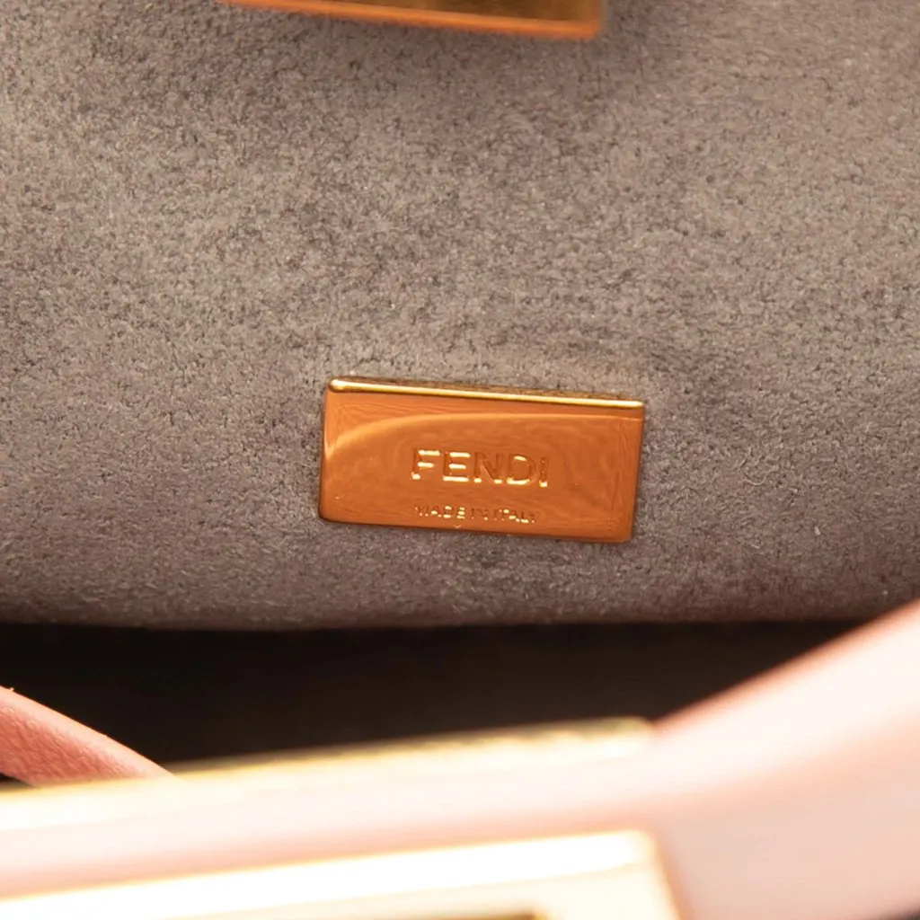 Fendi Micro Leather Peekaboo Satchel Pink Leather Very good - Box View